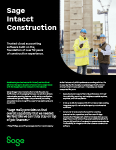 Sage Intacct Construction Brochure