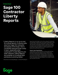 Sage 100 Contractor Liberty Report