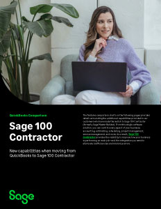 Sage 100 Contractor vs QuickBooks Comparison