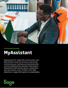 Sage 300 CRE MyAssistant Product Sheet