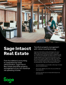 Sage Intacct Real Estate Brochure