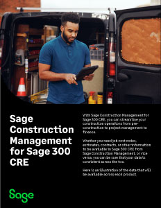 Sage Construction Management and Sage 300 CRE Data Mapping