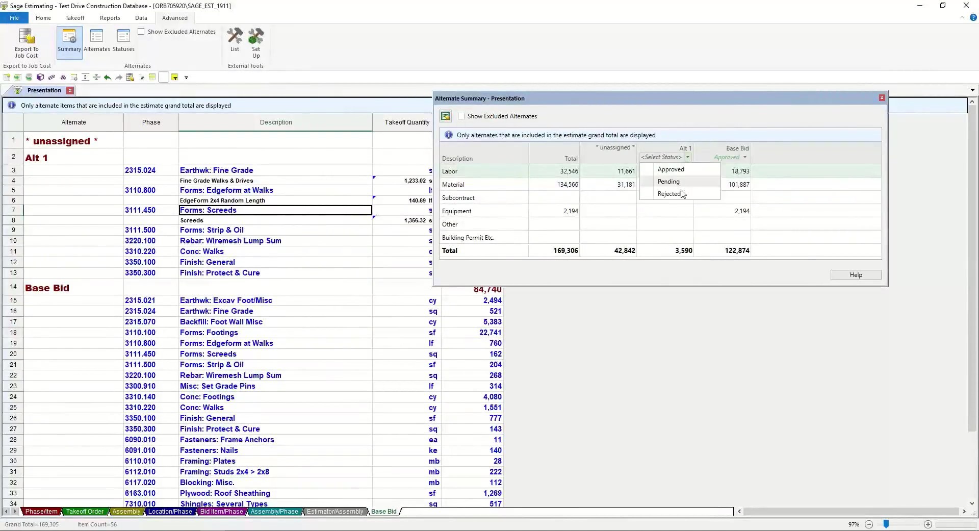 Sage Estimating Alternate